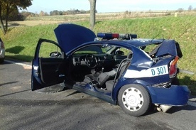 Rozbite auto, w którym zginęła policjantka