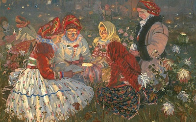 Joža Uprka "Zaduszki", olej na płótnie, 1897 Galeria Narodowa, Praga