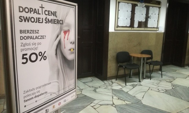 Plakat akcji antynarkotykowej w Mysłowicach 