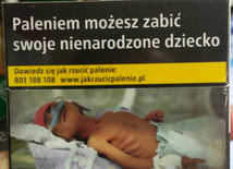 Przesłanie pro life na opakowaniach papierosów