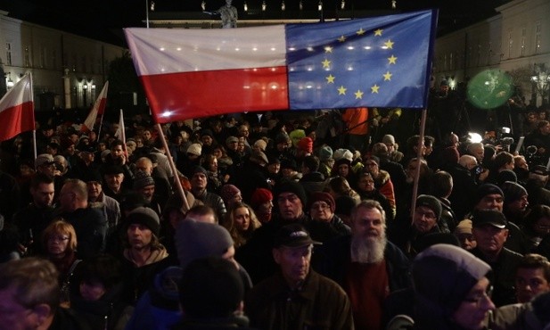 Protesty przed Pałacem Prezydenckim