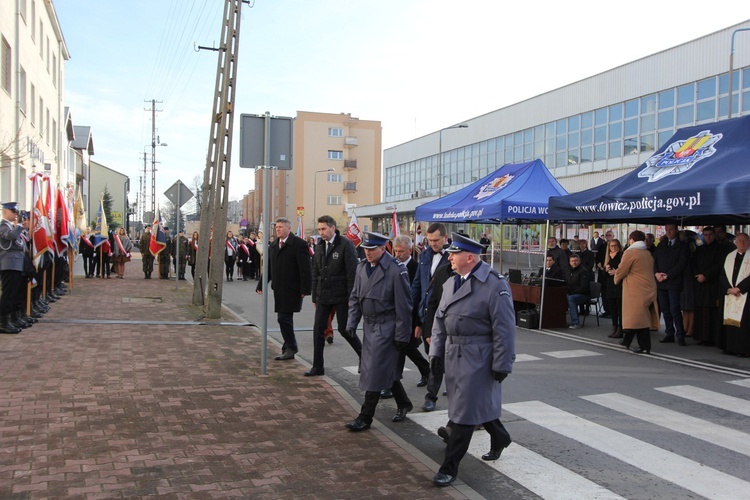 Odsłonięcie tablicy pamiątkowej w Łowiczu