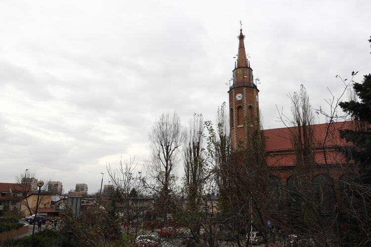 Poświęcenie wieży kościoła w Prokocimiu