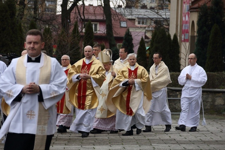 Poświęcenie wieży kościoła w Prokocimiu