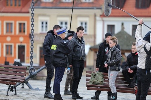 Na planie filmowym "Ojca Mateusza"