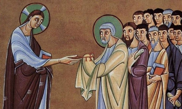Chrystus przekazuje Piotrowi klucze królestwa Bożego 