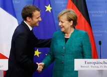 Macron i Merkel zadeklarowali wsparcie KE w decyzjach dotyczących Polski