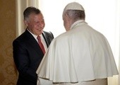 Papież Franciszek i król Jordanii  Abd Allah II ibn Husajn