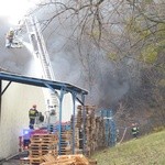 Pożar hurtowni chemicznej w Radomiu