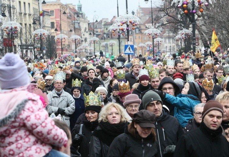 Najstarszy i największy orszak w Polsce przejdzie od pl. Zamkowego na pl. Piłsudskiego w Warszawie