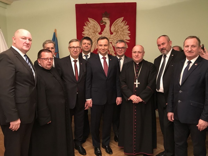 Prezydent Andrzej Duda w skoczowskim Ratuszu