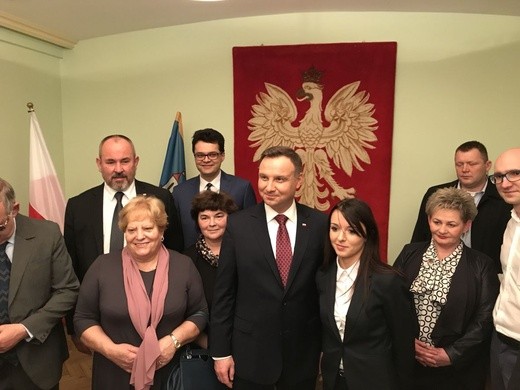 Prezydent Andrzej Duda w skoczowskim Ratuszu