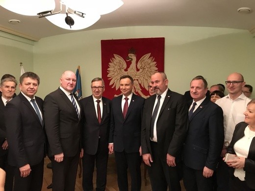 Prezydent Andrzej Duda w skoczowskim Ratuszu