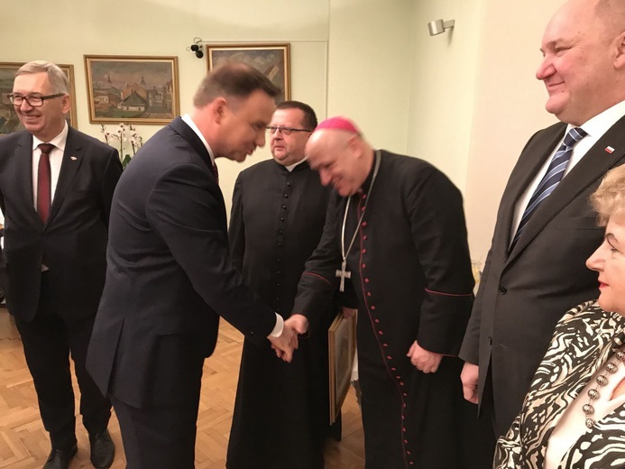 Prezydent Andrzej Duda w skoczowskim Ratuszu