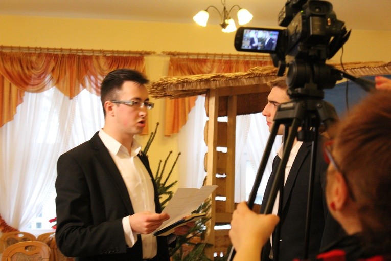 Spotkanie opłatkow dla dziennikarzy w budynku WSD