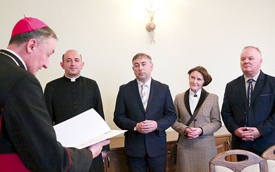 Delegacja Akcji Katolickiej na uroczystości powołania inicjatywy.