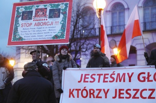Obrońcy życia pikietowali na placu Chrobrego w Bielsku-Białej