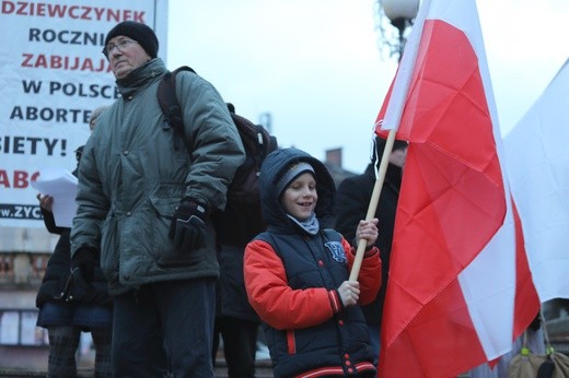 Obrońcy życia pikietowali na placu Chrobrego w Bielsku-Białej
