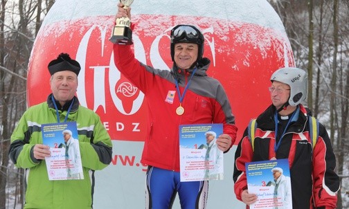 O. Dobrosław Mężyk zakończył slalom z pucharem - i najleszym czasem pojedynczego przejazdu...