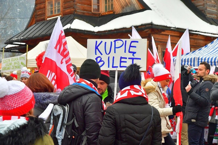 Kibicowanie pod Wielką Krokwią