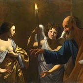 Simon Vouet "Św. Piotr odwiedza św. Agatę w więzieniu", olej na płótnie, ok. 1624, kolekcja prywatna