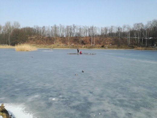 Pokaz ratownictwa lodowego w Siemianowicach 