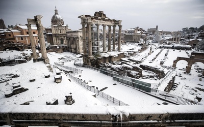 Rzym - miasto zamknięte z powodu śniegu