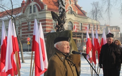 Pod pomnikiem żołnierzy NSZ w Żywcu