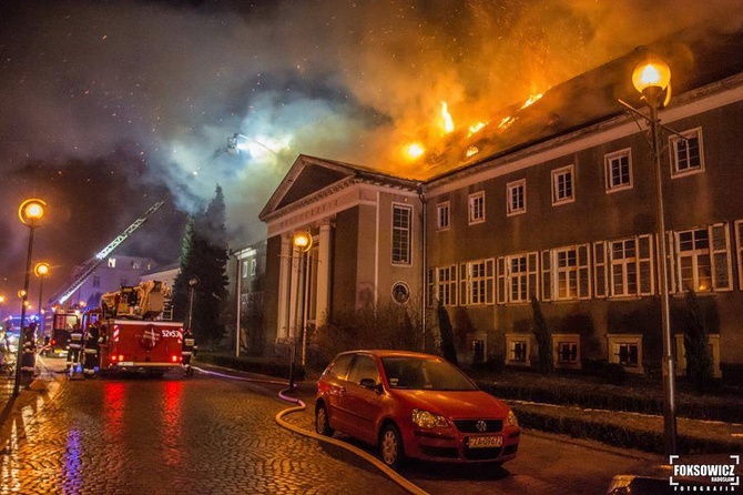 Pożar uzdrowiska w Szczawnie-Zdroju