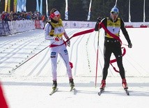 Jiří Ročárek (z prawej) i Jan Antolec stoczyli na finiszu pasjonującą walkę. Wygrał Czech.