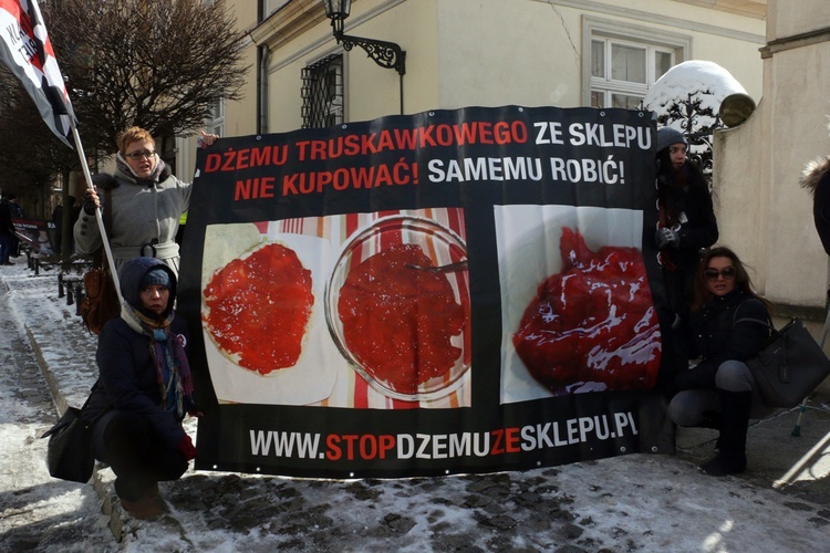 Pikieta zwolenników aborcji pod pałacem arcybiskupa