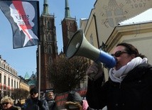 Zwolennicy aborcji protestowali na Ostrowie Tumskim