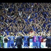 Euro 2016 Viking clapping of Iceland fans