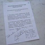 Protest rodziców dzieci niepełnosprawnych