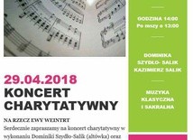 Koncert charytatywny, muzyka klasyczna, Katowice, 29 kwietnia