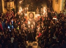 Droga Światła w Kalwarii Pacławskiej podczas Franciszkańskich Spotkań Młodych 2017.