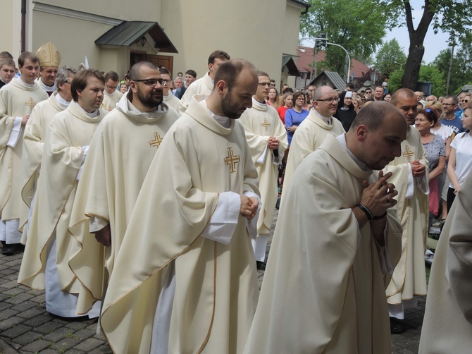 Msza św. pielgrzymów łagiewnickich w Hałcnowie - 2018