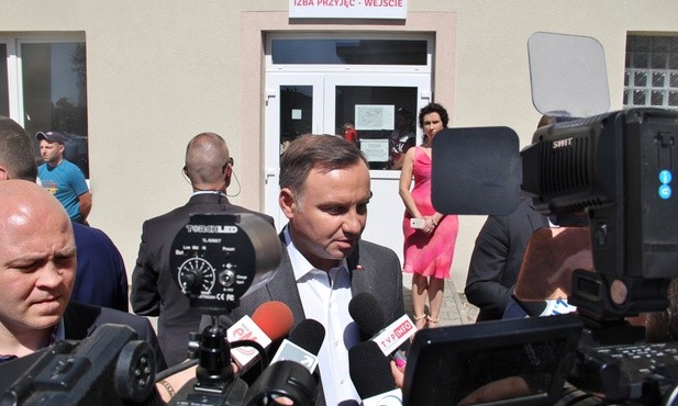 Prezydent u poszkodowanych górników