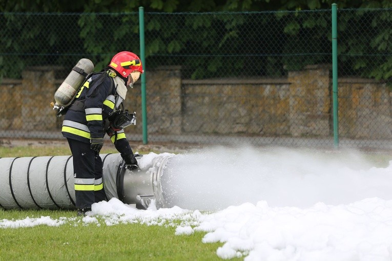 Pokazy działania strażaków 
