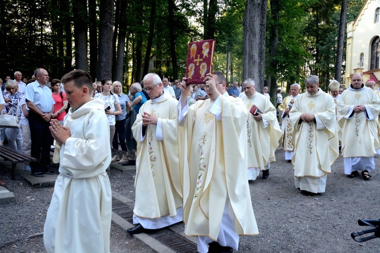 Pielgrzymka modlących się za księży