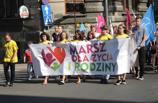 5. Marsz dla Życia i Rodziny w Bielsku-Białej 2018 - na trasie