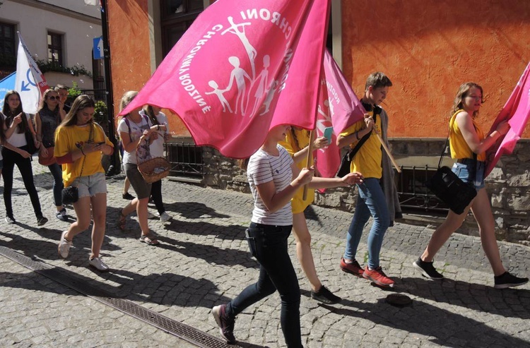 5. Marsz dla Życia i Rodziny w Bielsku-Białej 2018 - na trasie