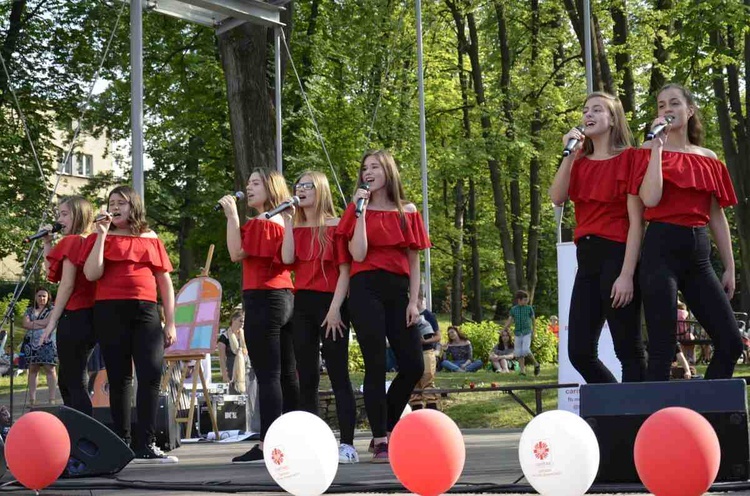 5. Marsz dla Życia i Rodziny w Bielsku-Białej 2018 - festyn Caritas