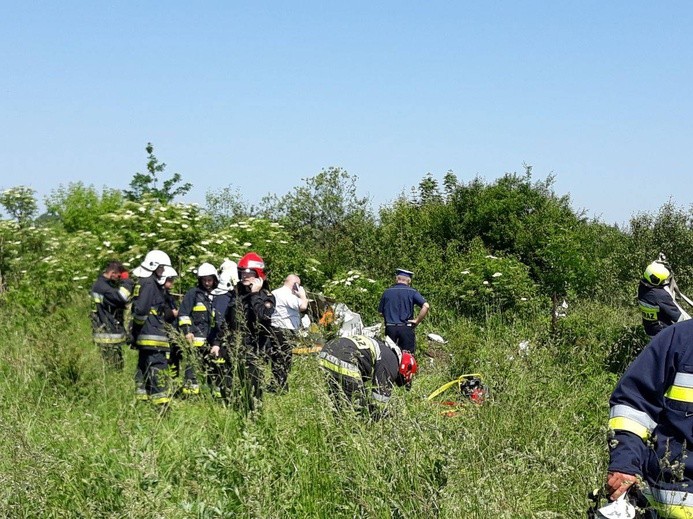 Teren katastrofy zabezpieczyła straż pożarna