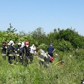 Teren katastrofy zabezpieczyła straż pożarna