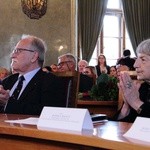 Honorowi Obywatele Krakowa - Biserka Rajčić i prof. Janusz Skalski