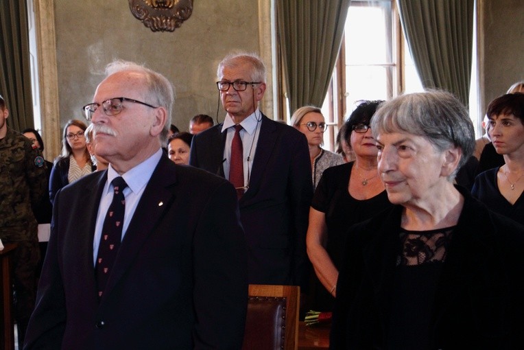 Honorowi Obywatele Krakowa - Biserka Rajčić i prof. Janusz Skalski