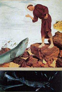 Arnold Böcklin "Św. Antoni wygłaszający kazanie do ryb"; olej na płótnie, 1892 r. Kunsthaus, Zurych