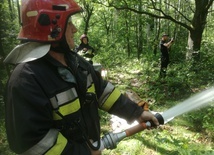 Ćwiczenia w gaszeniu pożaru lasu [ZDJĘCIA]