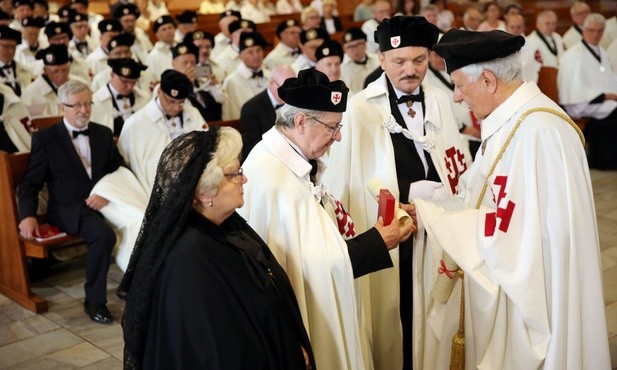 Członkowie zakonu rycerskiego z wizytą na Śląsku
